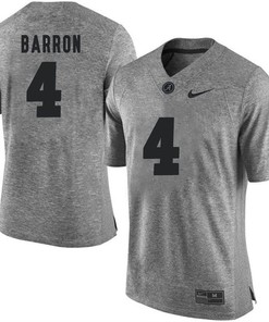 Male Alabama Crimson Tide Gray Mark Barron NCAA Football Gridiron Gray Limited Jersey