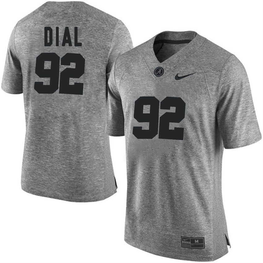 Male Alabama Crimson Tide Gray Quinton Dial NCAA Football Gridiron Gray Limited Jersey