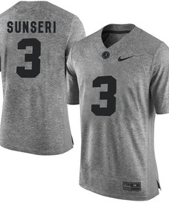 Male Alabama Crimson Tide Gray Vinnie Sunseri NCAA Football Gridiron Gray Limited Jersey