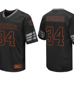 Male Auburn Tigers Black College Colosseum Blackout Football Jersey