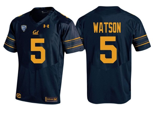 Male Cal Bears Navy Tre Watson PAC-12 College Football New-Season Home Jersey