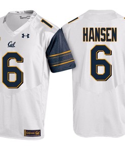 Male Cal Bears White CHAD HANSEN PAC-12 College Football New-Season Road Jersey