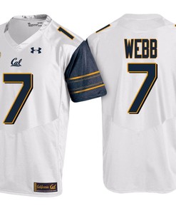 Male Cal Bears White Davis Webb PAC-12 College Football New-Season Road Jersey