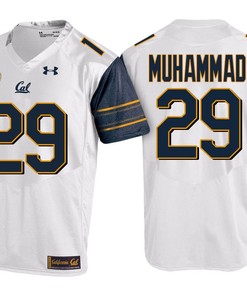 Male Cal Bears White Khalfani Muhammad PAC-12 College Football New-Season Road Jersey
