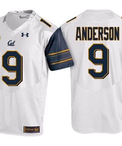 Male Cal Bears White Matt Anderson PAC-12 College Football New-Season Road Jersey