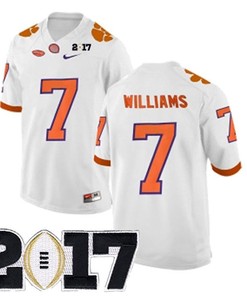 Male Clemson Tigers #7 Mike Williams White College Football Jersey