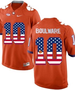 Male Clemson Tigers Orange Ben Boulware NCAA Football Fashion Jersey