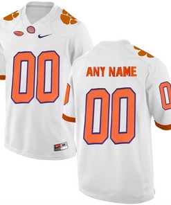 Male Clemson Tigers White College Limited Football Customized Jersey
