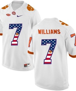 Male Clemson Tigers White Mike Williams NCAA Football Fashion Jersey