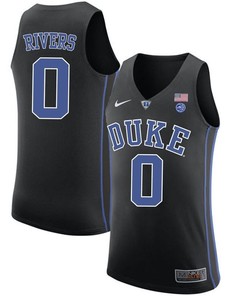Male Duke Blue Devils Black Austin Rivers College Basketball Performance Jersey