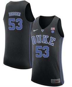 Male Duke Blue Devils Black Brennan Besser College Basketball Performance Jersey
