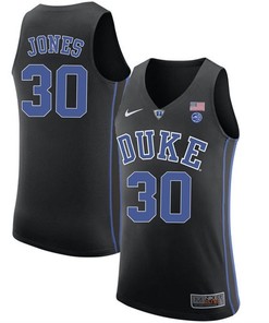 Male Duke Blue Devils Black Dahntay Jones College Basketball Performance Jersey
