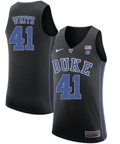 Male Duke Blue Devils Black Jack White College Basketball Performance Jersey