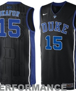 Male Duke Blue Devils Black Jahlil Okafor College Basketball Jersey