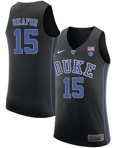 Male Duke Blue Devils Black Jahlil Okafor College Basketball Performance Jersey
