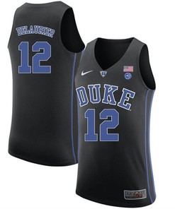 Male Duke Blue Devils Black Javin DeLaurier College Basketball Performance Jersey