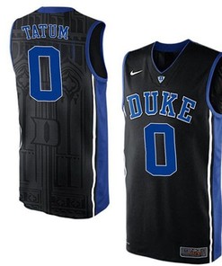 Male Duke Blue Devils Black Jayson Tatum College Basketball Jersey
