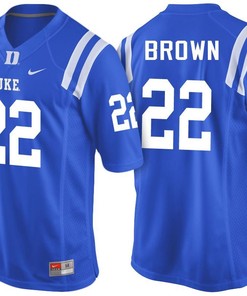 Male Duke Blue Devils Royal Brittain Brown NCAA Football Jersey