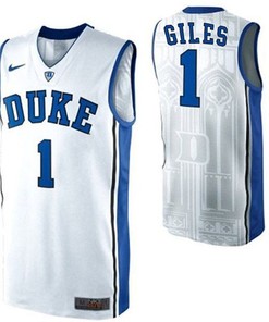 Male Duke Blue Devils White Harry Giles College Basketball Jersey