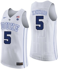 Male Duke Blue Devils White Luke Kennard College Basketball Performance Jersey