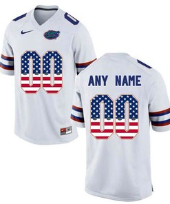 Male Florida Gators White Custom College Football Limited Jersey