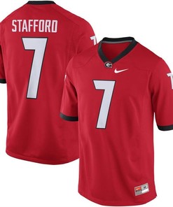 Male Georgia Bulldogs Red Matthew Stafford NCAA Alumni Football Game Jersey