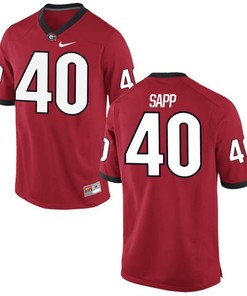 Male Georgia Bulldogs Red Theron Sapp NCAA Alumni Football Game Jersey