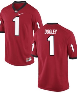Male Georgia Bulldogs Red Vince Dooley NCAA Alumni Football Game Jersey