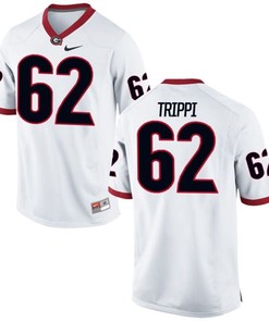 Male Georgia Bulldogs White Charley Trippi NCAA Alumni Football Game Jersey