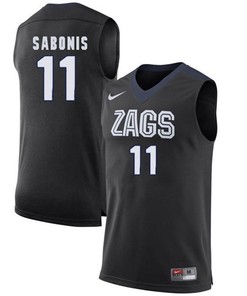 Male Gonzaga Bulldogs Black Domantas Sabonis NCAA College Basketball Jersey