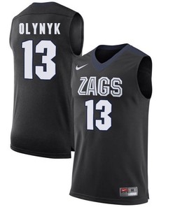 Male Gonzaga Bulldogs Black Kelly Olynyk NCAA College Basketball Jersey