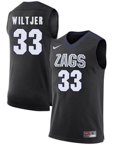 Male Gonzaga Bulldogs Black Kyle Wiltjer NCAA College Basketball Jersey