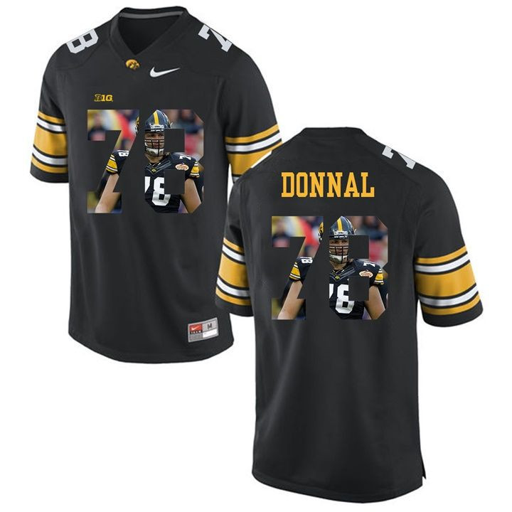 Male Iowa Hawkeyes Black Andrew Donnal College Football Jersey