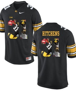 Male Iowa Hawkeyes Black Anthony Hitchens College Football Jersey