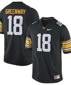 Male Iowa Hawkeyes Black Chad Greenway Alumni Football Performance Jersey