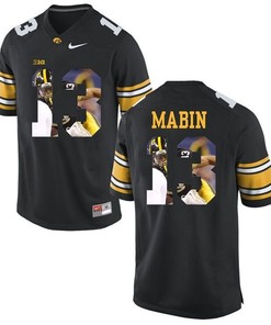 Male Iowa Hawkeyes Black Greg Mabin College Football Jersey