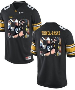 Male Iowa Hawkeyes Black Louis Trinca-Pasat College Football Jersey