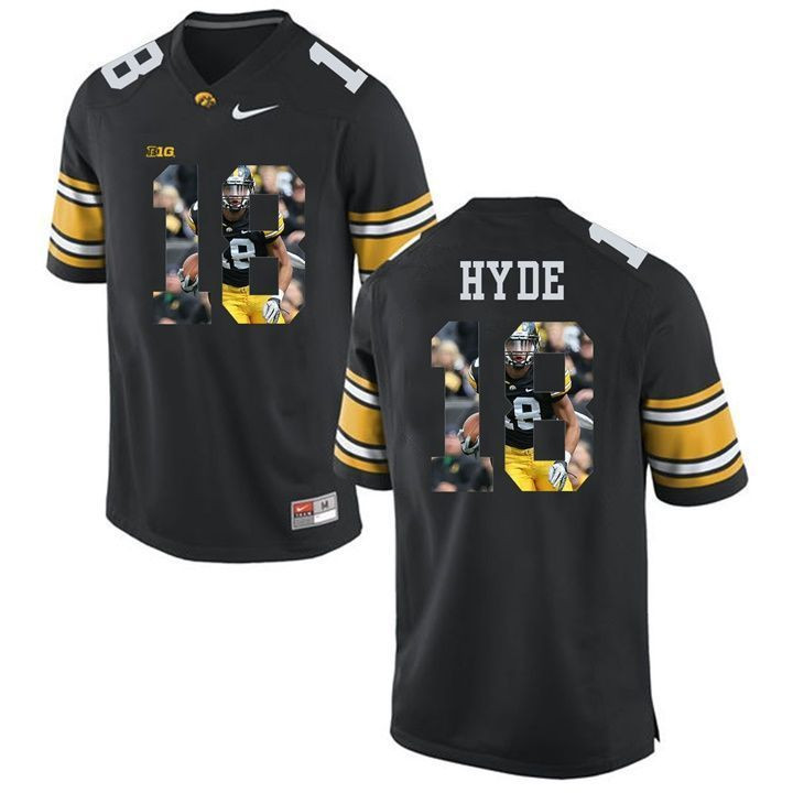 Male Iowa Hawkeyes Black Micah Hyde College Football Jersey