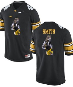 Male Iowa Hawkeyes Black Tevaun Smith College Football Jersey