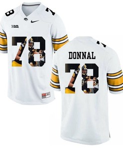 Male Iowa Hawkeyes White Andrew Donnal College Football Jersey