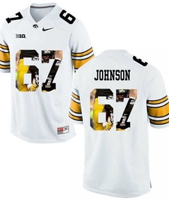 Male Iowa Hawkeyes White Jaleel Johnson College Football Jersey