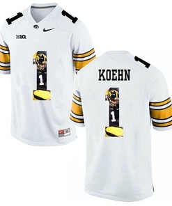 Male Iowa Hawkeyes White Marshall Koehn College Football Jersey