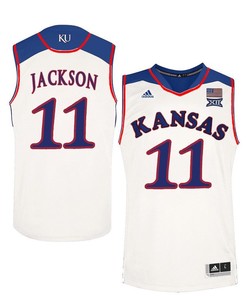 Male Kansas Jayhawks White Josh Jackson College Basketball Jersey