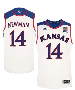 Male Kansas Jayhawks White Malik Newman College Basketball Jersey