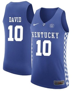 Male Kentucky Wildcats Royal Jonny David NCAA Basketball Jersey