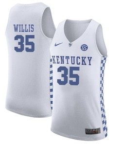 Male Kentucky Wildcats White Derek Willis NCAA Basketball Jersey