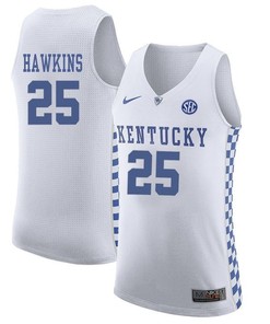 Male Kentucky Wildcats White Dominique Hawkins NCAA Basketball Jersey