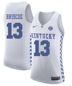 Male Kentucky Wildcats White Isaiah Briscoe NCAA Basketball Jersey