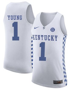 Male Kentucky Wildcats White James Young NCAA Basketball Jersey