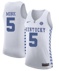 Male Kentucky Wildcats White Malik Monk NCAA Basketball Jersey